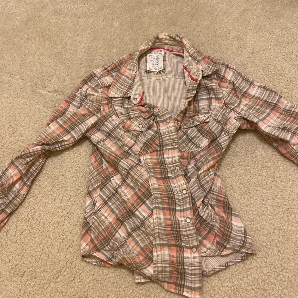 Pink Plaid Shirt